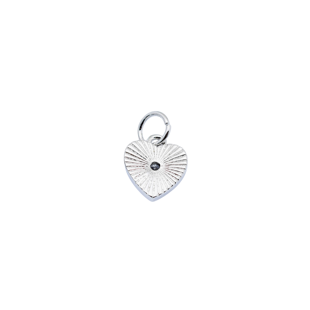 Silver Radiate Love Charm