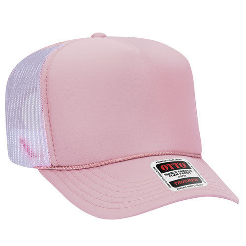 Front View of the Pink and Pink Trucker Hat