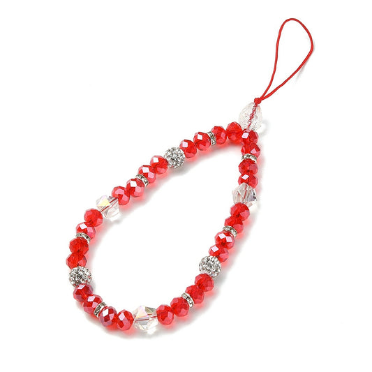 Red Beaded Phone Chain