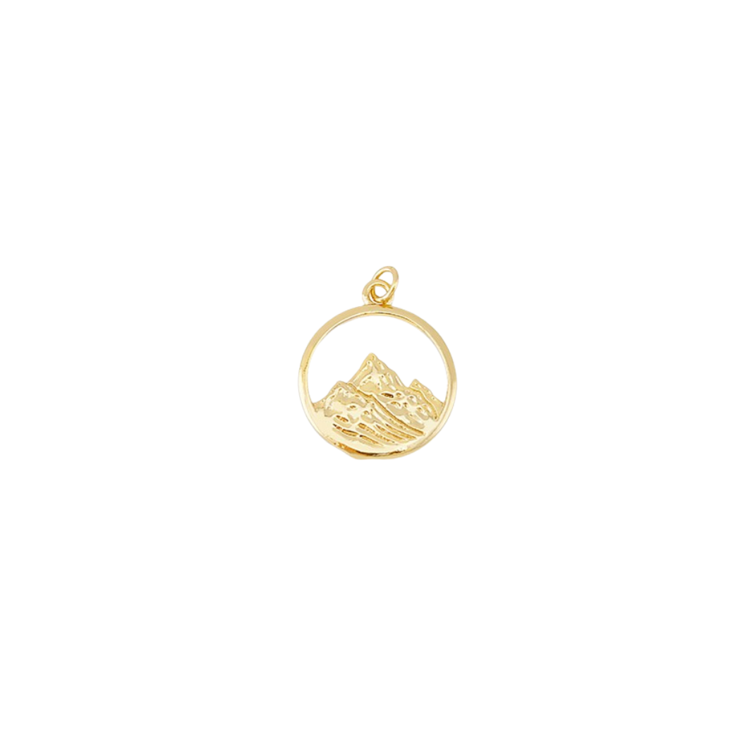 Gold Alpine Mountain Charm