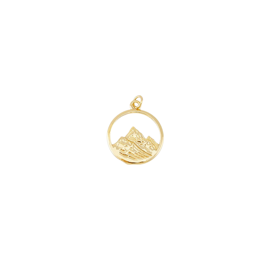Gold Alpine Mountain Charm