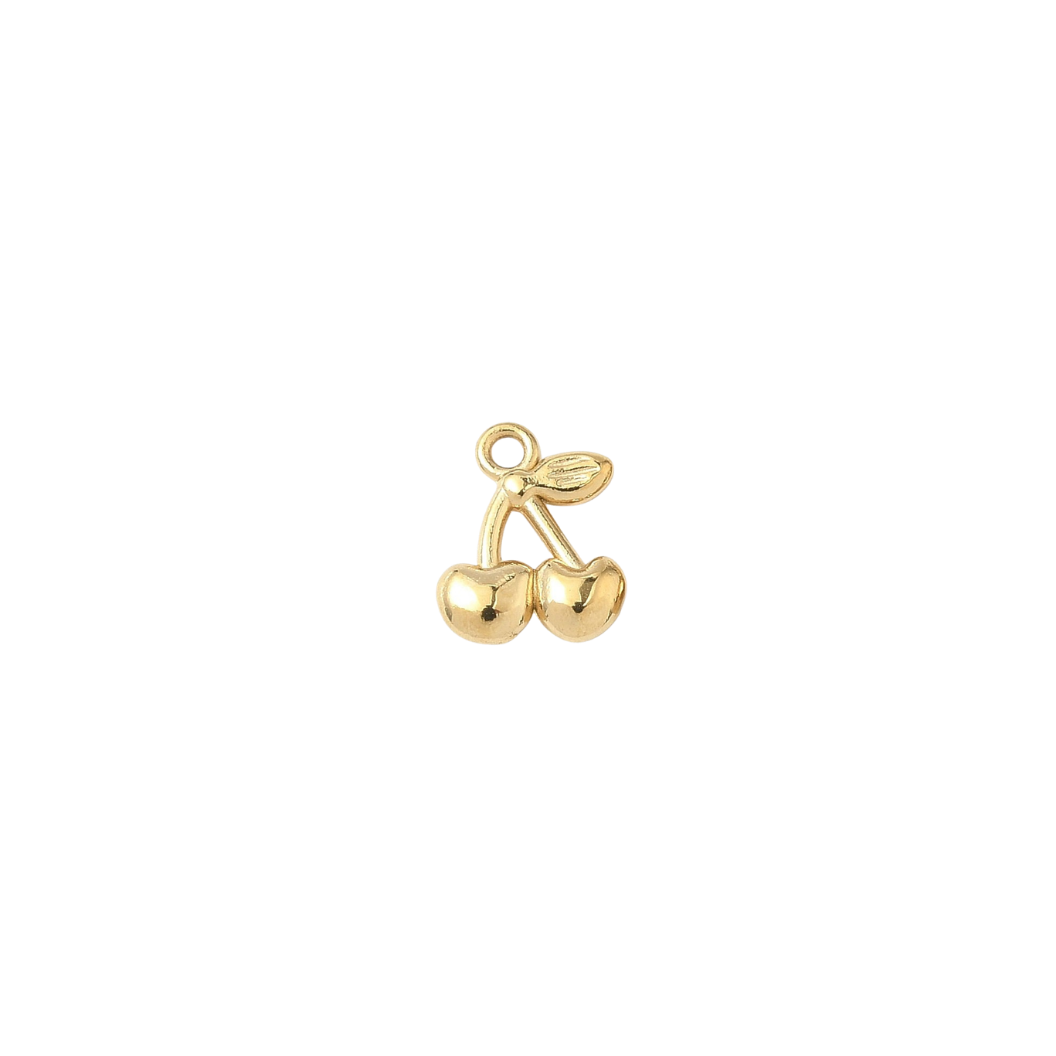 Gold Love Bloom Cherry Charm | Waterproof Stainless Steel