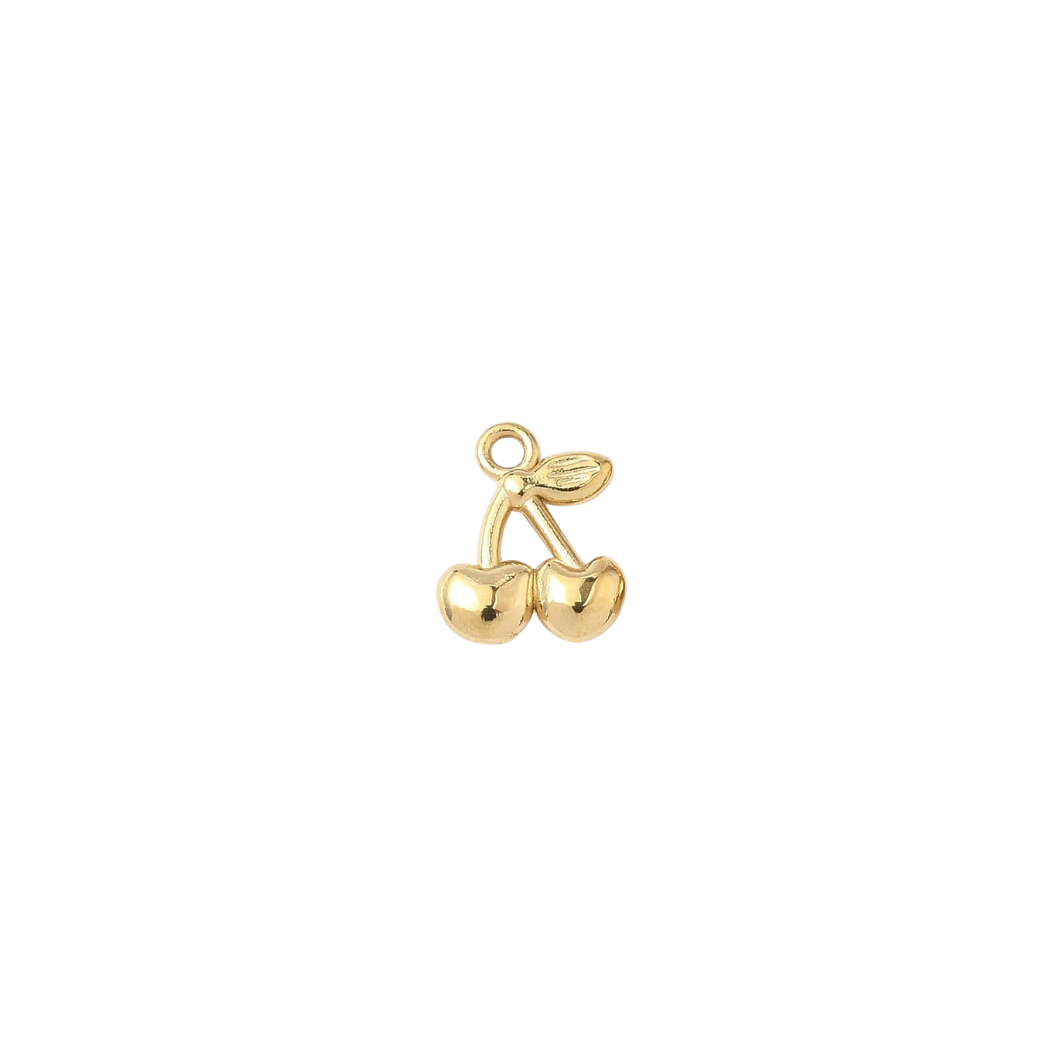 Gold Love Bloom Cherry Charm | Waterproof Stainless Steel