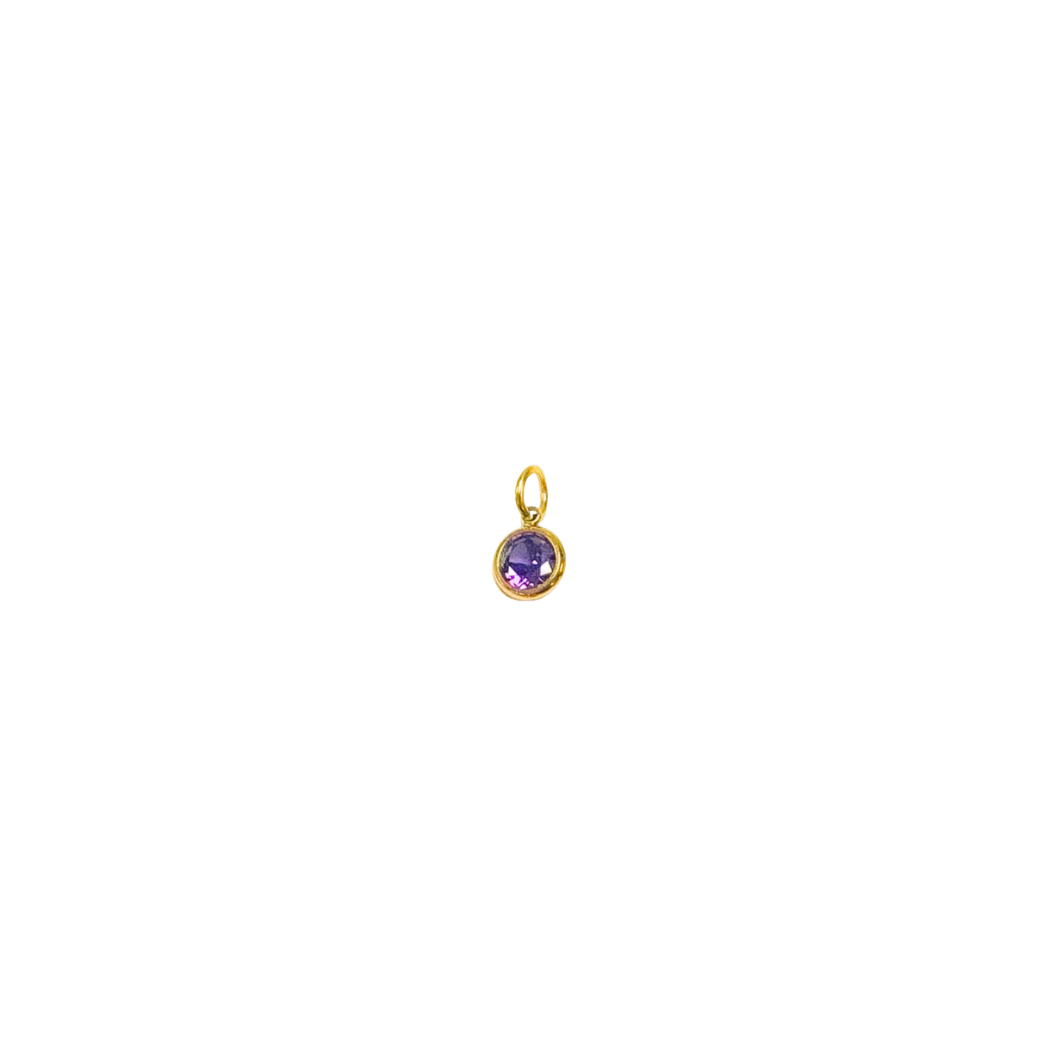Gold Birthstone Charm | Waterproof Stainless Steel Charms