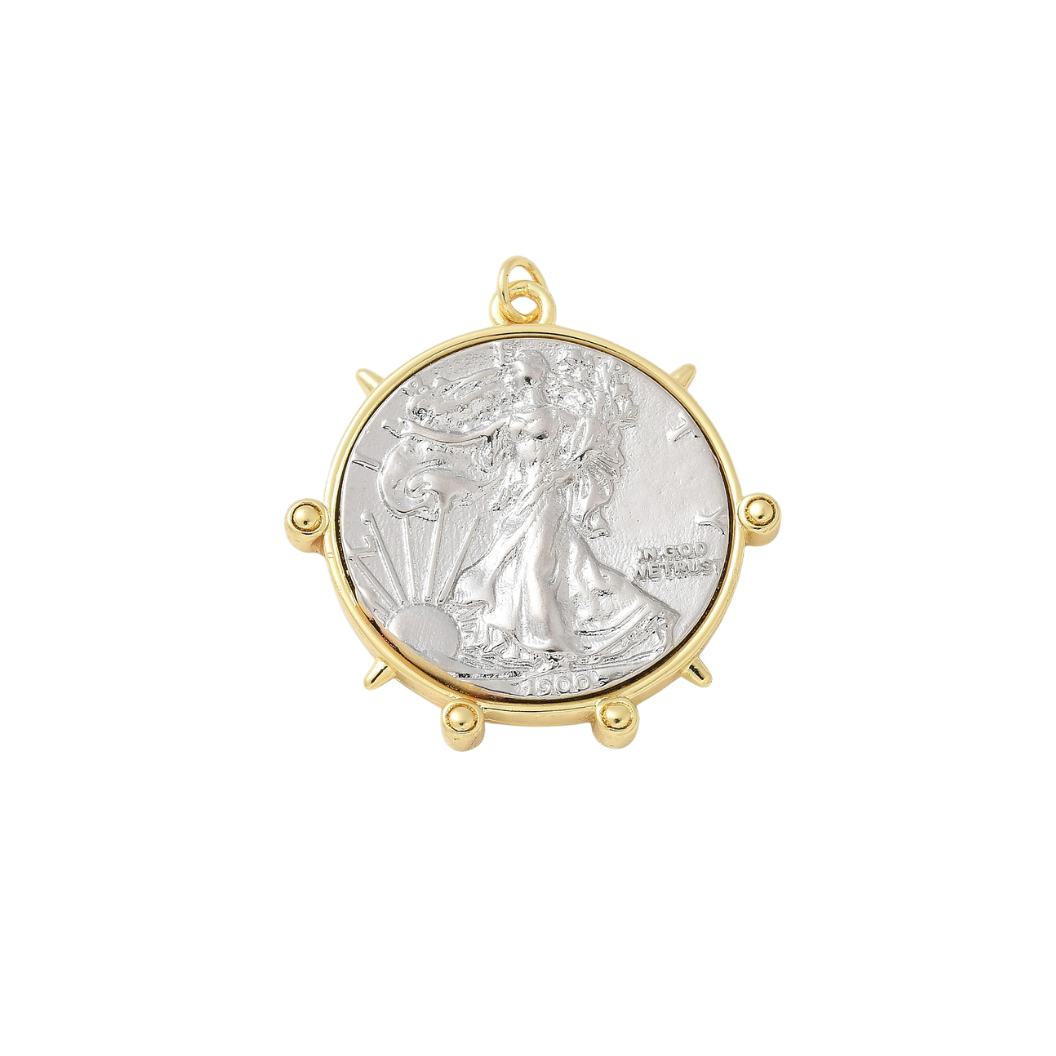 Transparent Gold Voyage Liberty Charm