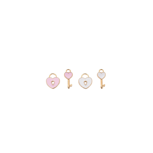 Front of the Gold Lock and Key Charm | Assorted