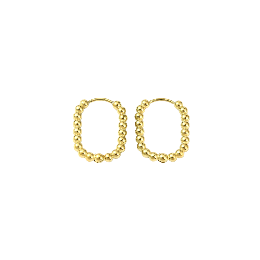Gold Luna Dot Hoops | Pair
