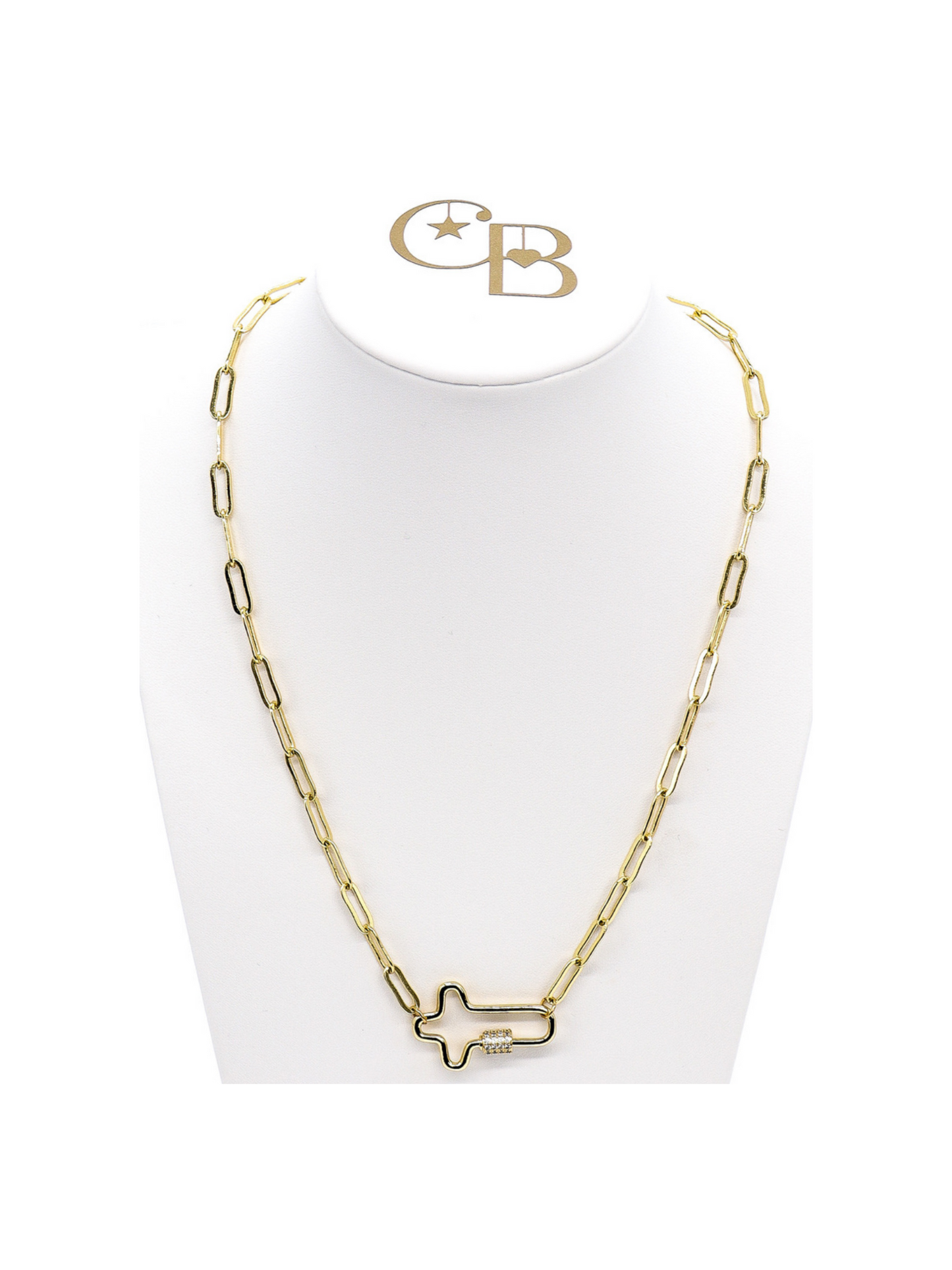 * Gold Ashley Necklace with Mary Carabiner