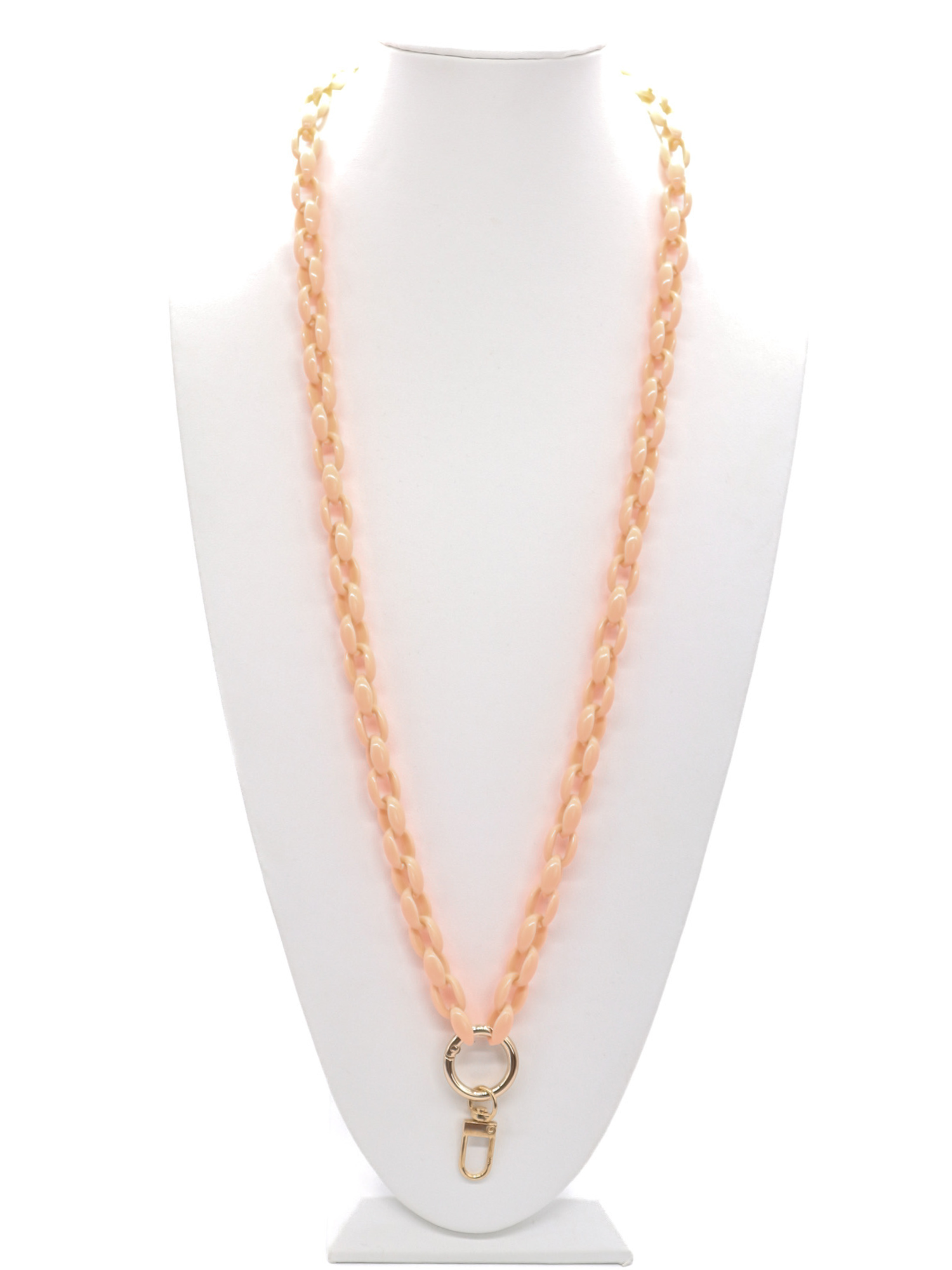 Pastel Orange Lanyard with gold hardware