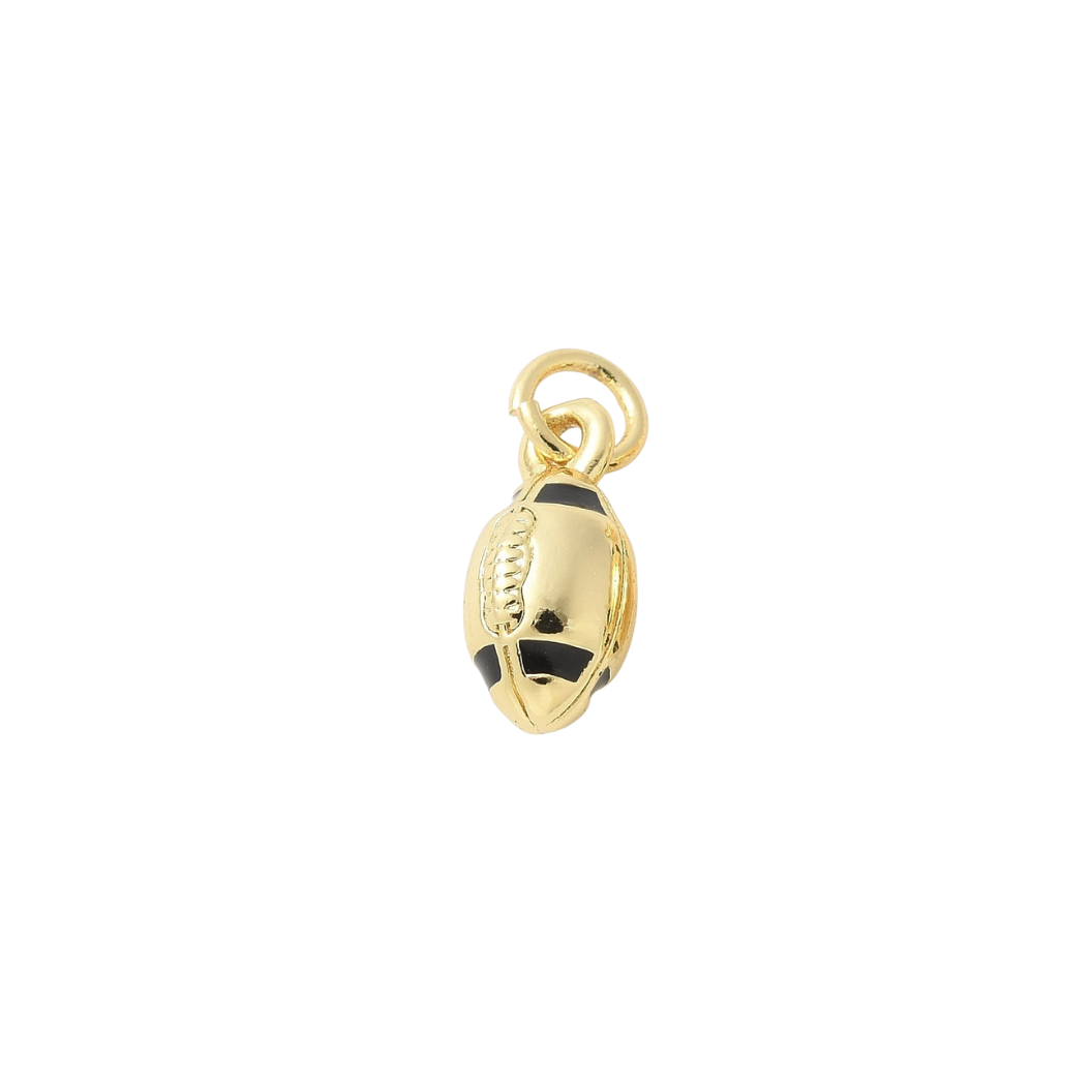 Gold Victory Football Charm