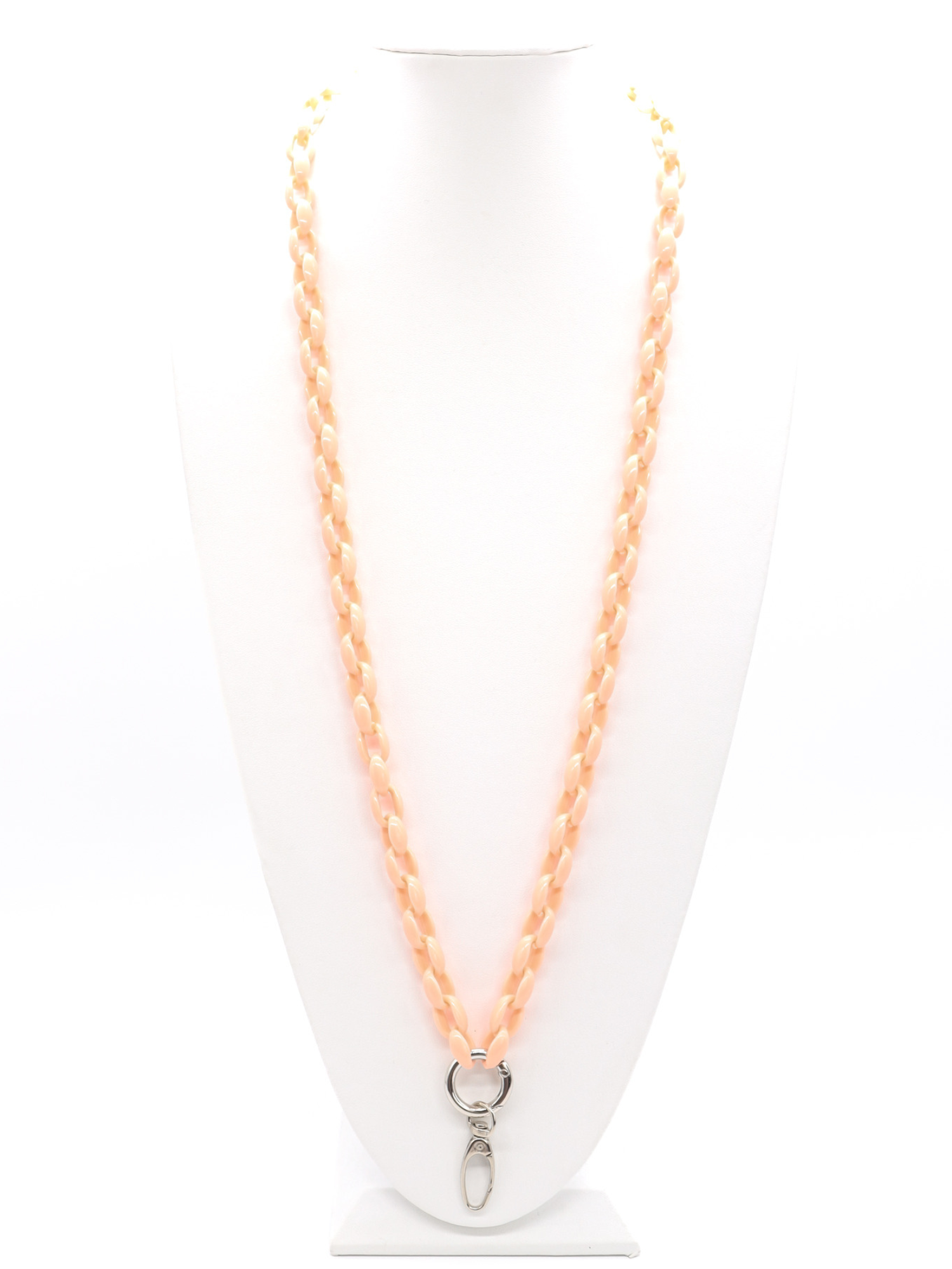 Pastel Orange Lanyard with silver hardware