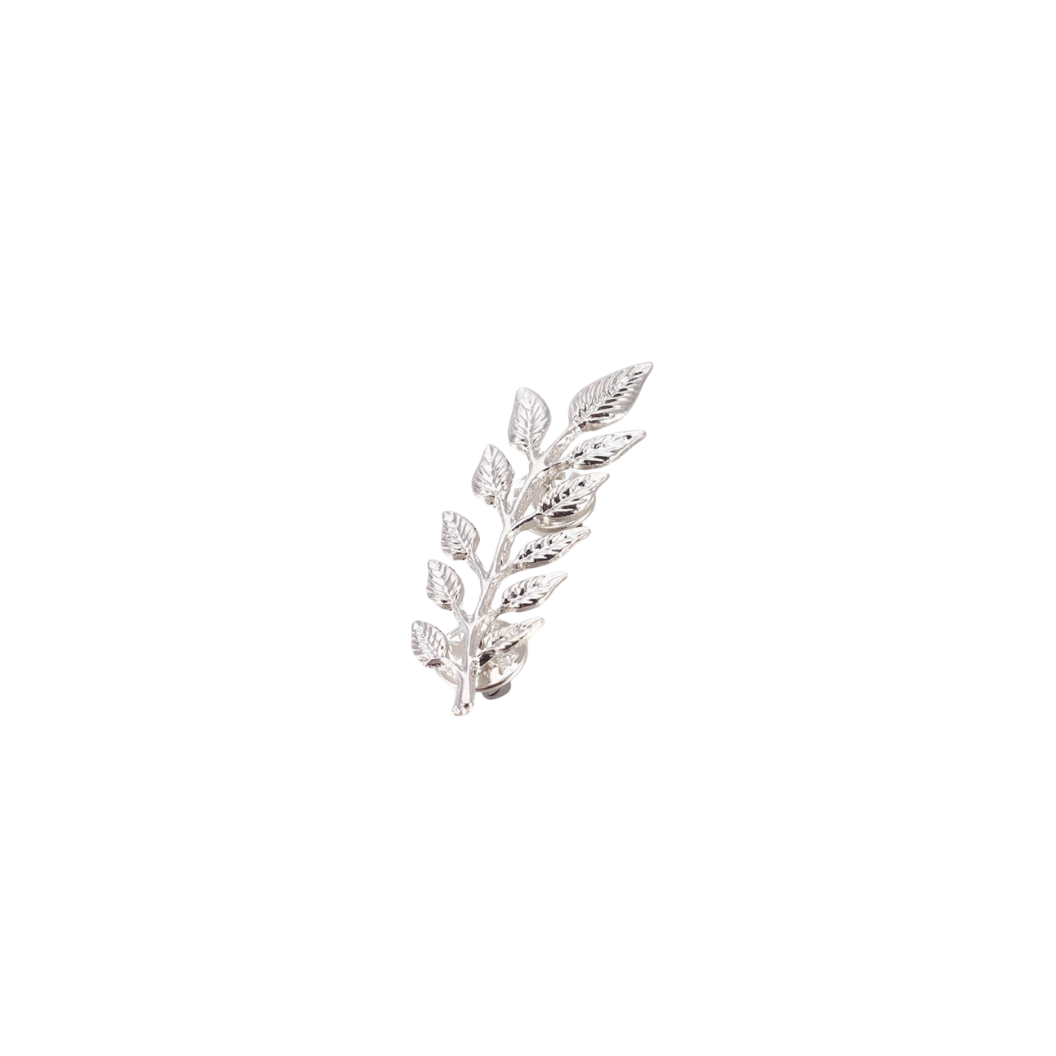 Transparent Silver Botanical Bloom Pin