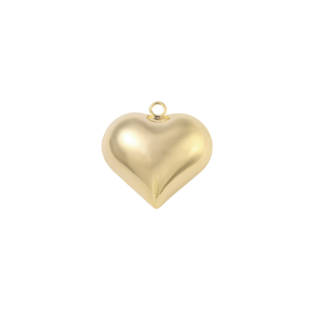 Gold Belle Heart Charm transparent 