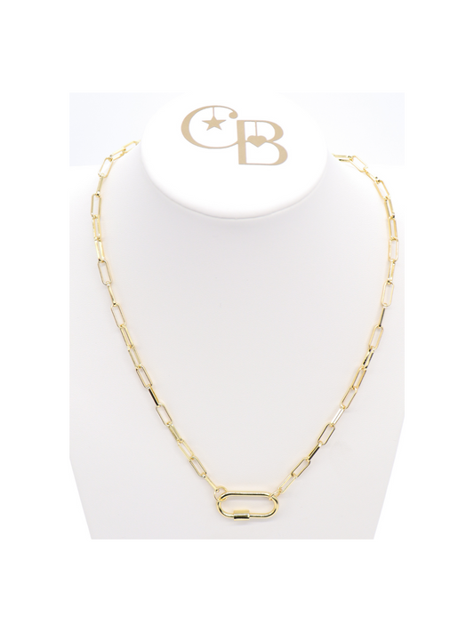 * Gold Ashley Necklace with Piper Carabiner