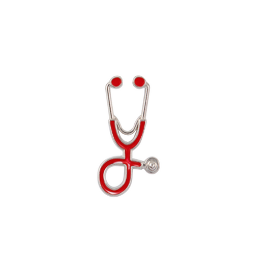 Silver Pulse Point Lapel Pin