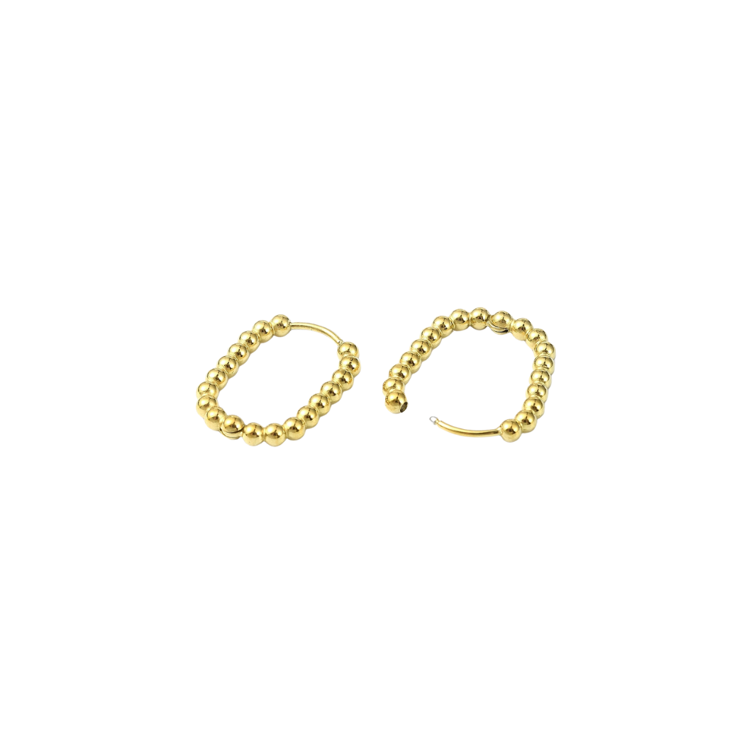 Gold Luna Dot Hoops | Pair