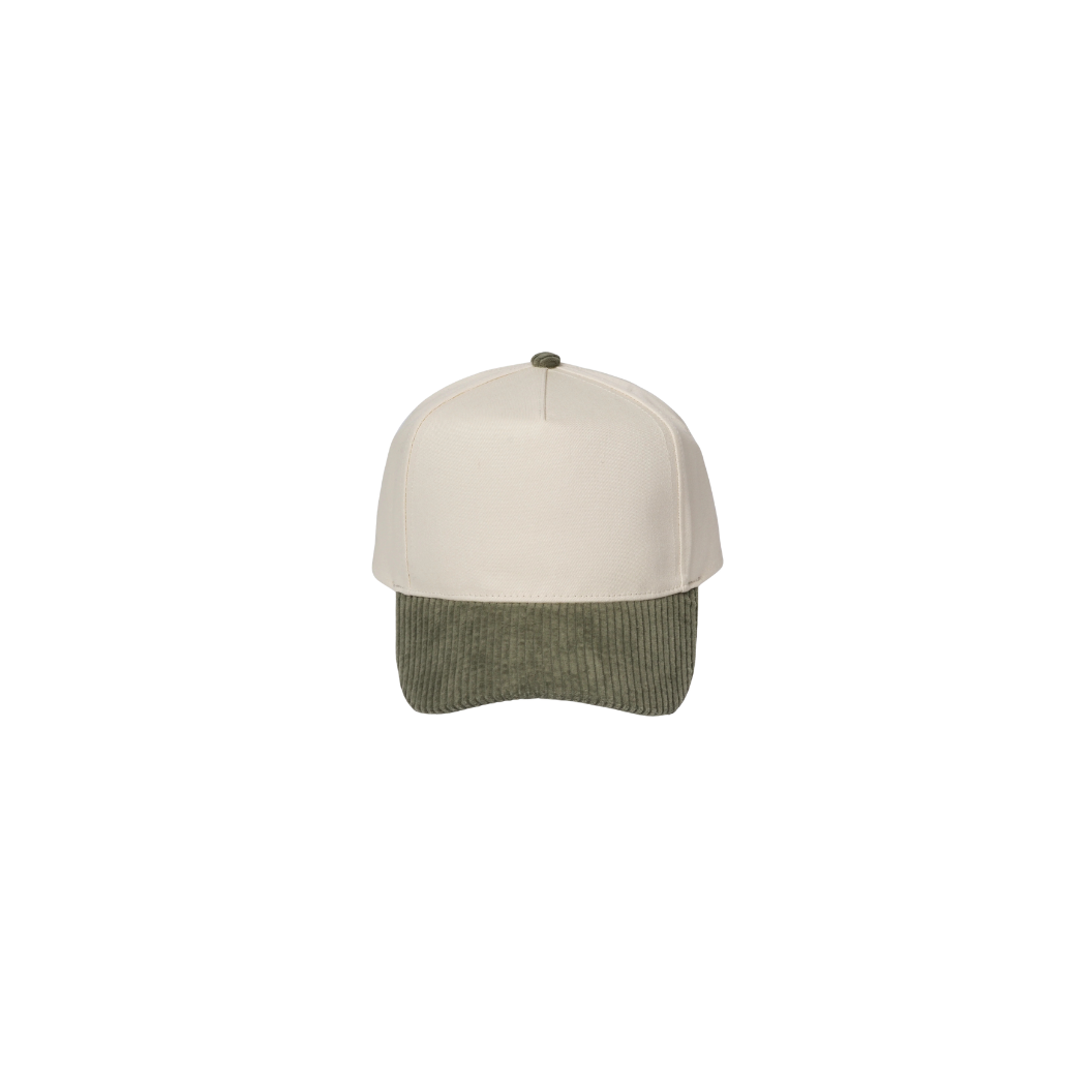 CB Hat Bar - Olive Corduroy Brim Baseball Cap