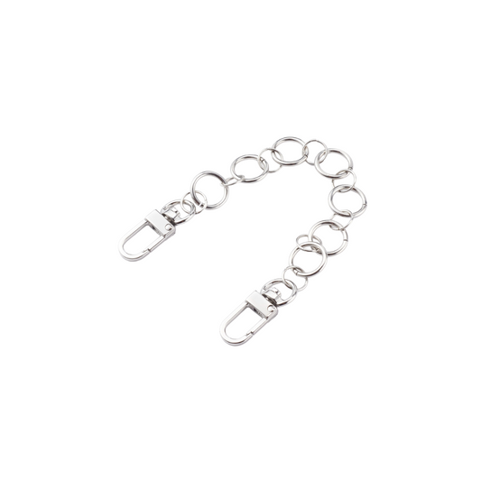 Silver Circle Chain Bag Extender | Keychain & Purse Charm