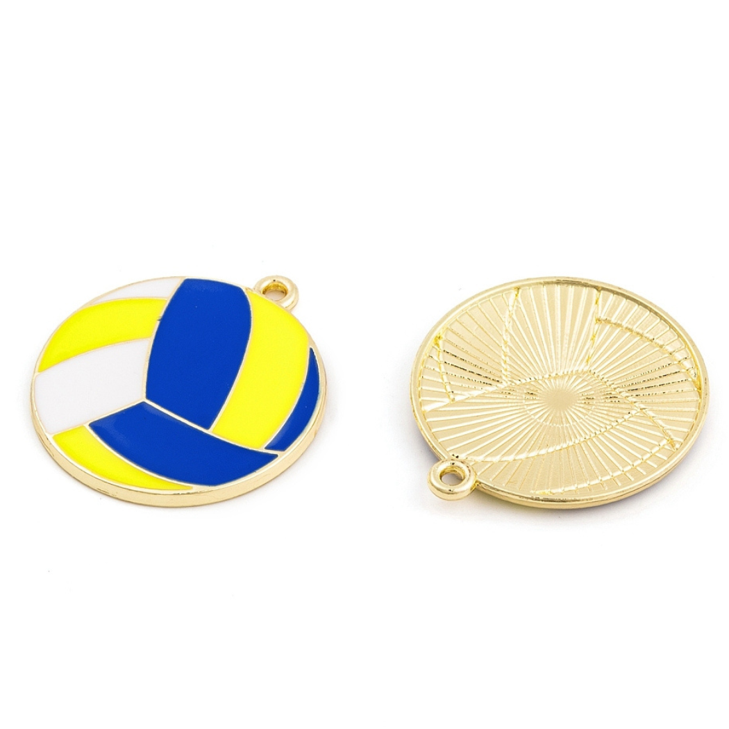 * Gold Volleyball Charm