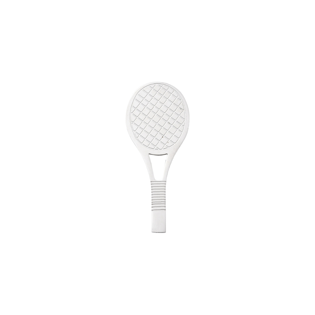 Transparent Silver Match Point Brooch Pin