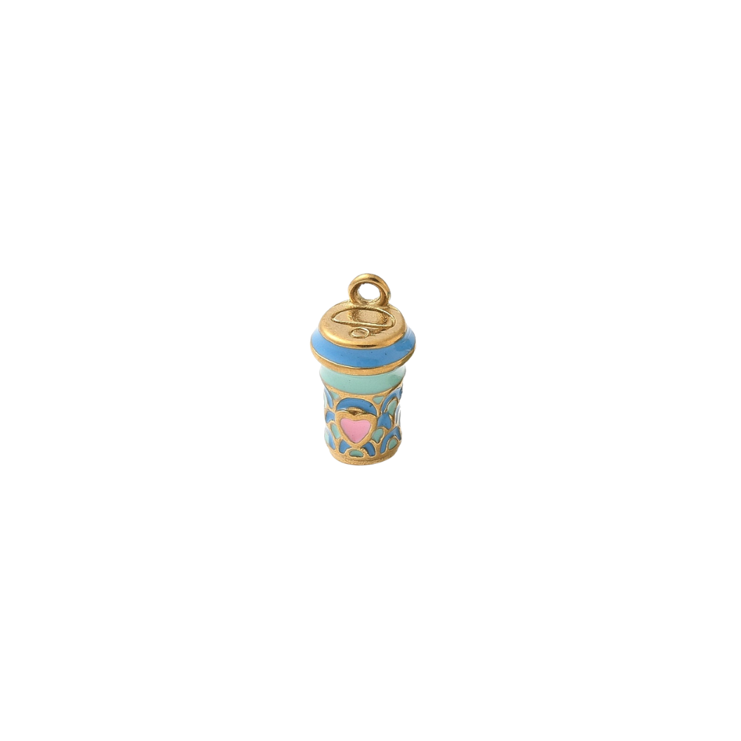 Gold Latte Love Token Charm | Waterproof Stainless Steel