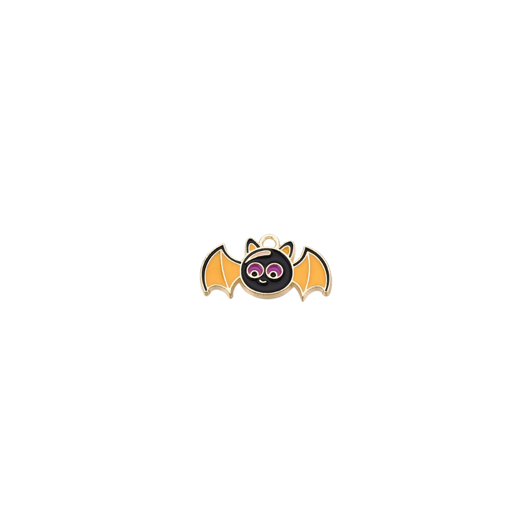Transparent Gold Batty Boo Charm