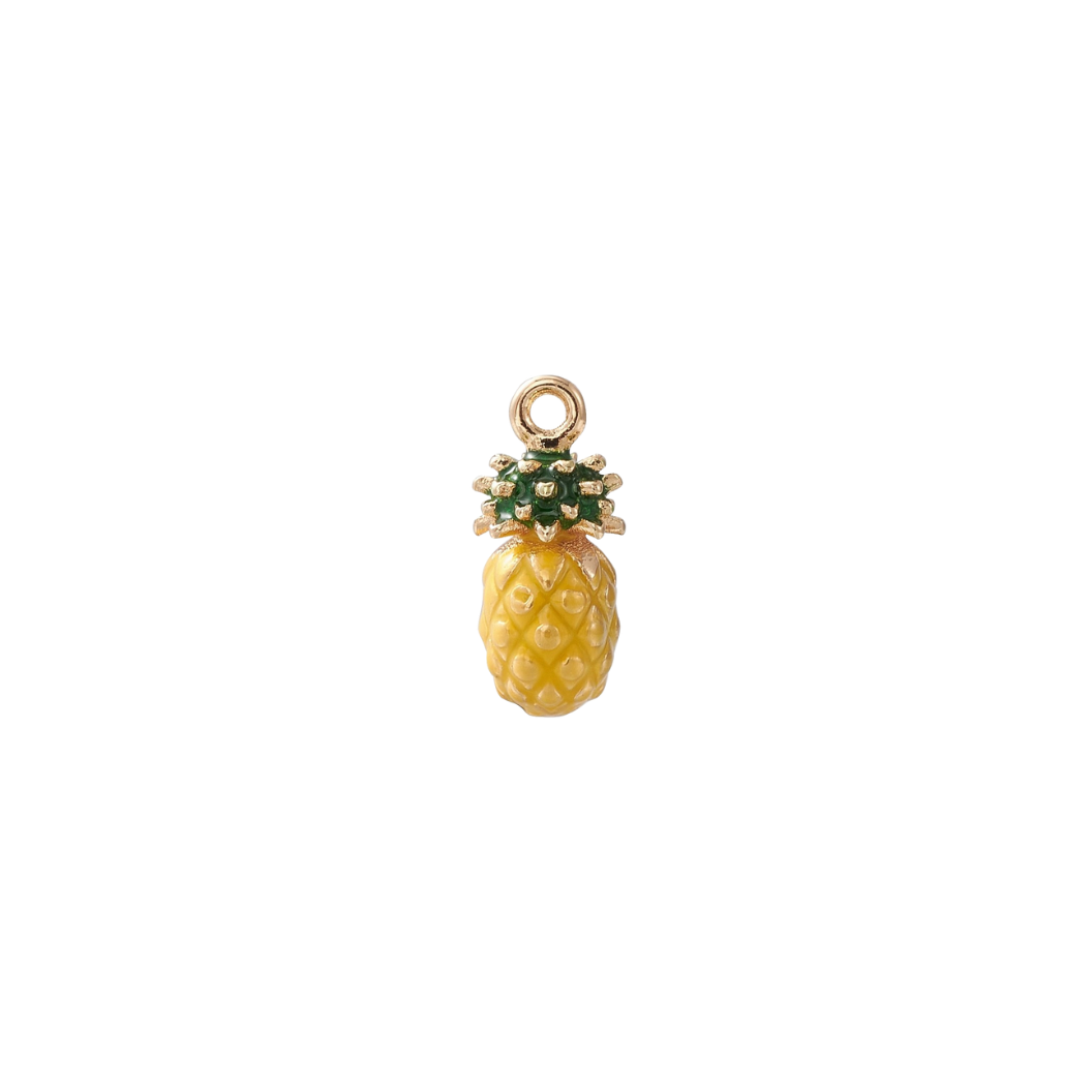 Gold Sunny Paradise Pineapple Charm