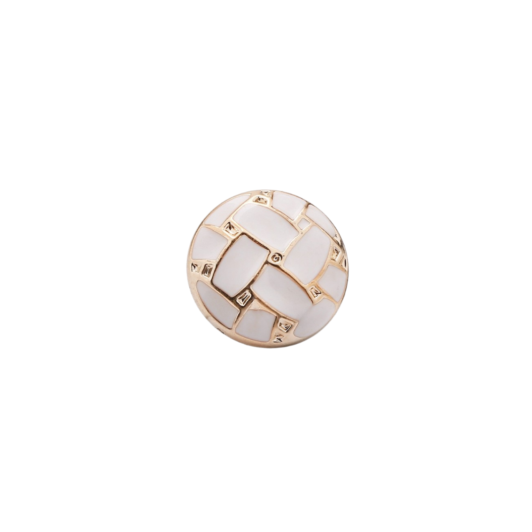 transparent Gold Tapestry Lattice Pin