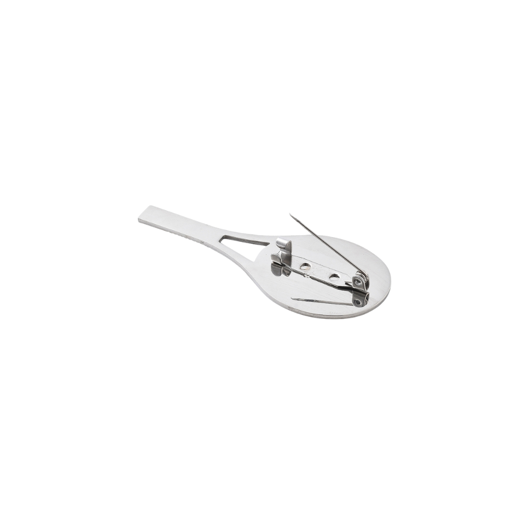 Backview Silver Match Point Brooch Pin