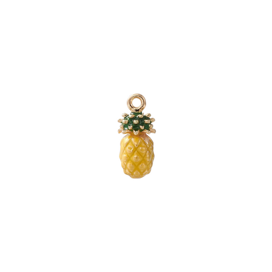 Gold Sunny Paradise Pineapple Charm