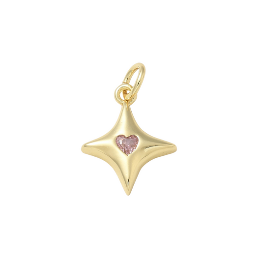 Gold Gleaming Star Charm