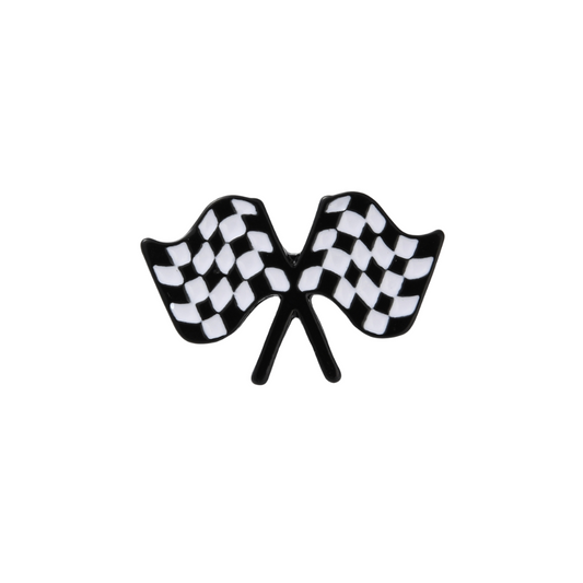 Victory Lap Checkered Flag Charm Pin