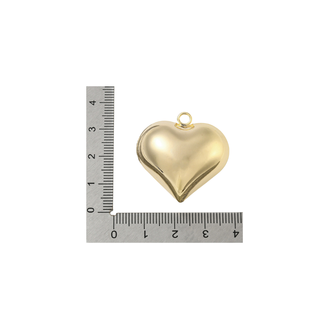 Gold Belle Heart Charm