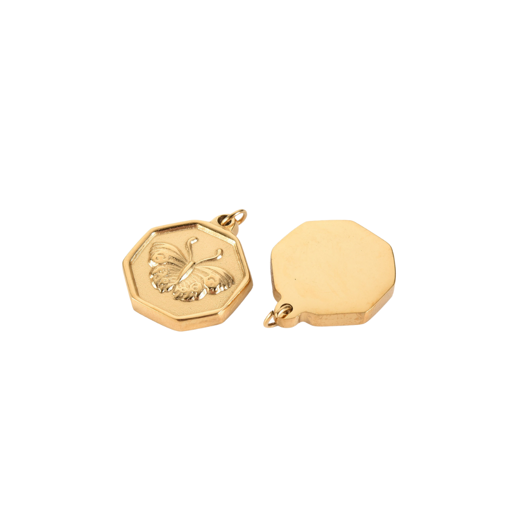 Gold Octa-Butterfly Charm