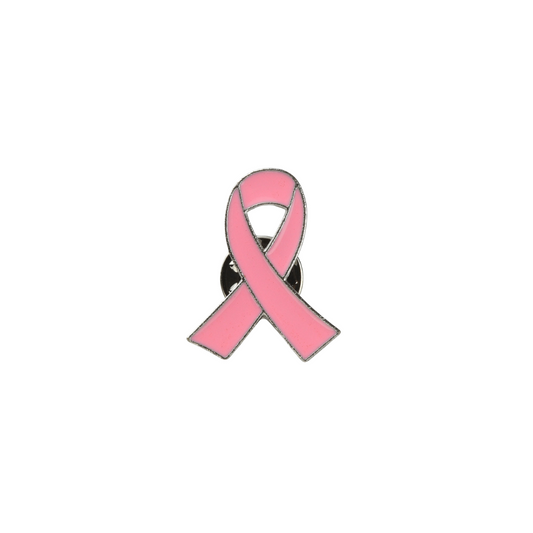 Silver Pink Warrior Ribbon Pin