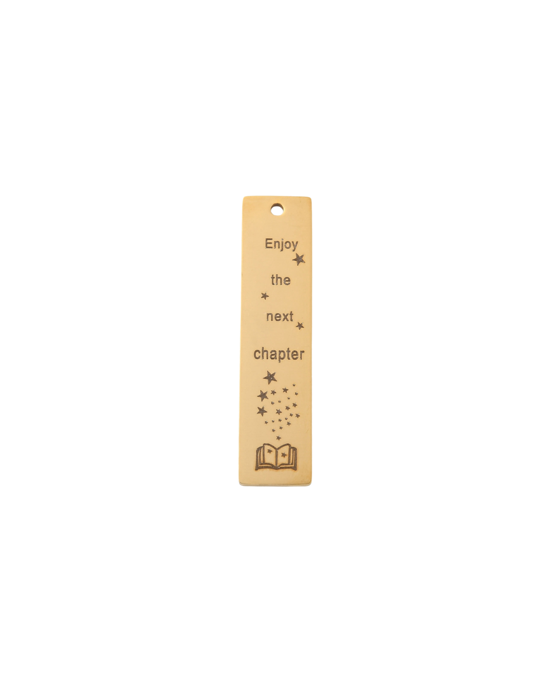 Gold Next Chapter Bookmark Charm