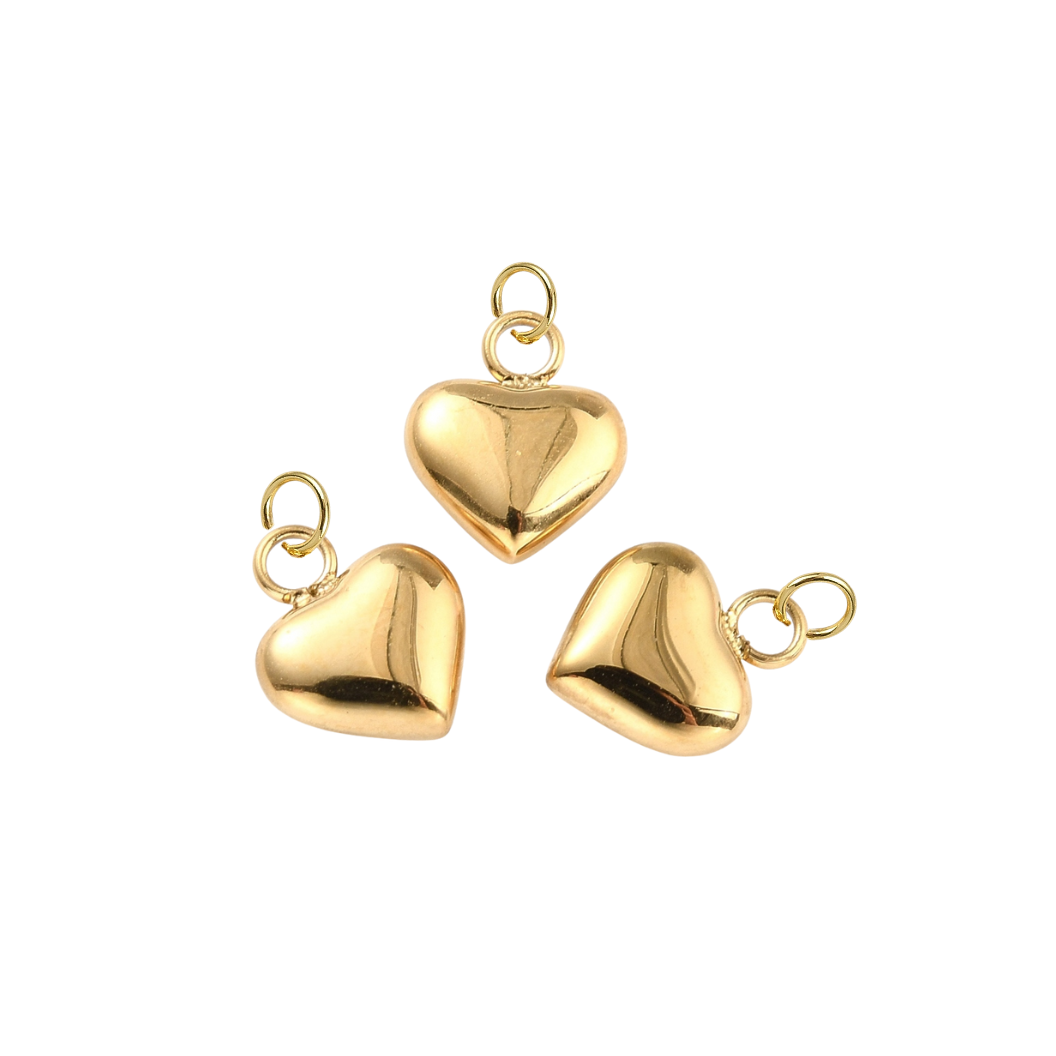 Gold Timeless Love Heart Charm