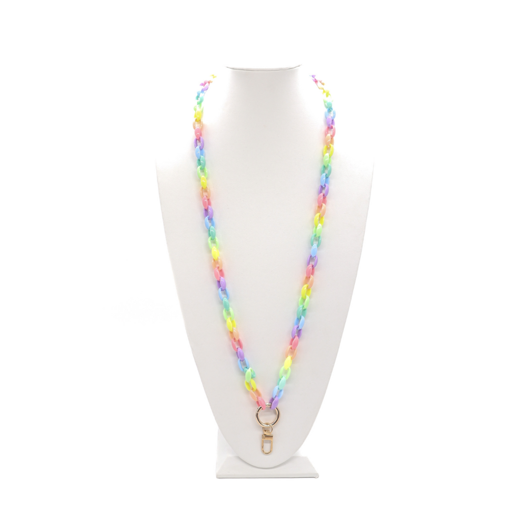Front of Teacher's Lanyard Charm Necklace | Assorted | Set of 5