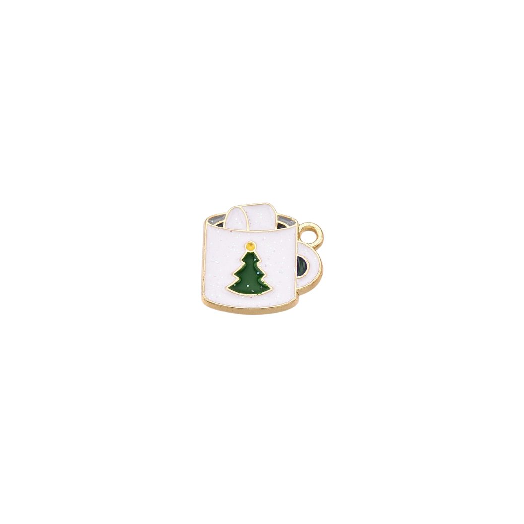 Transparent Gold Winter Warmth Cocoa Charm