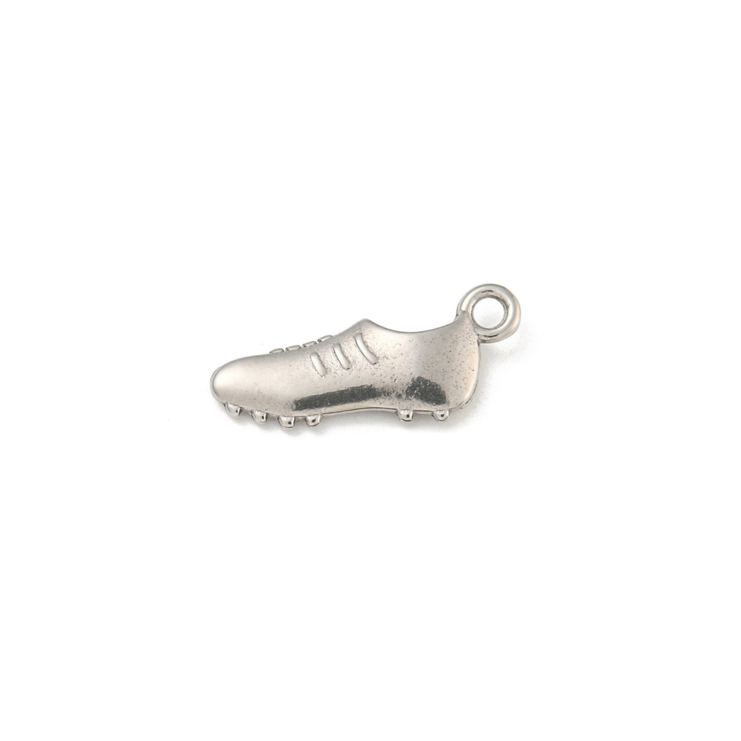 Front View of the Silver Cleat Charm