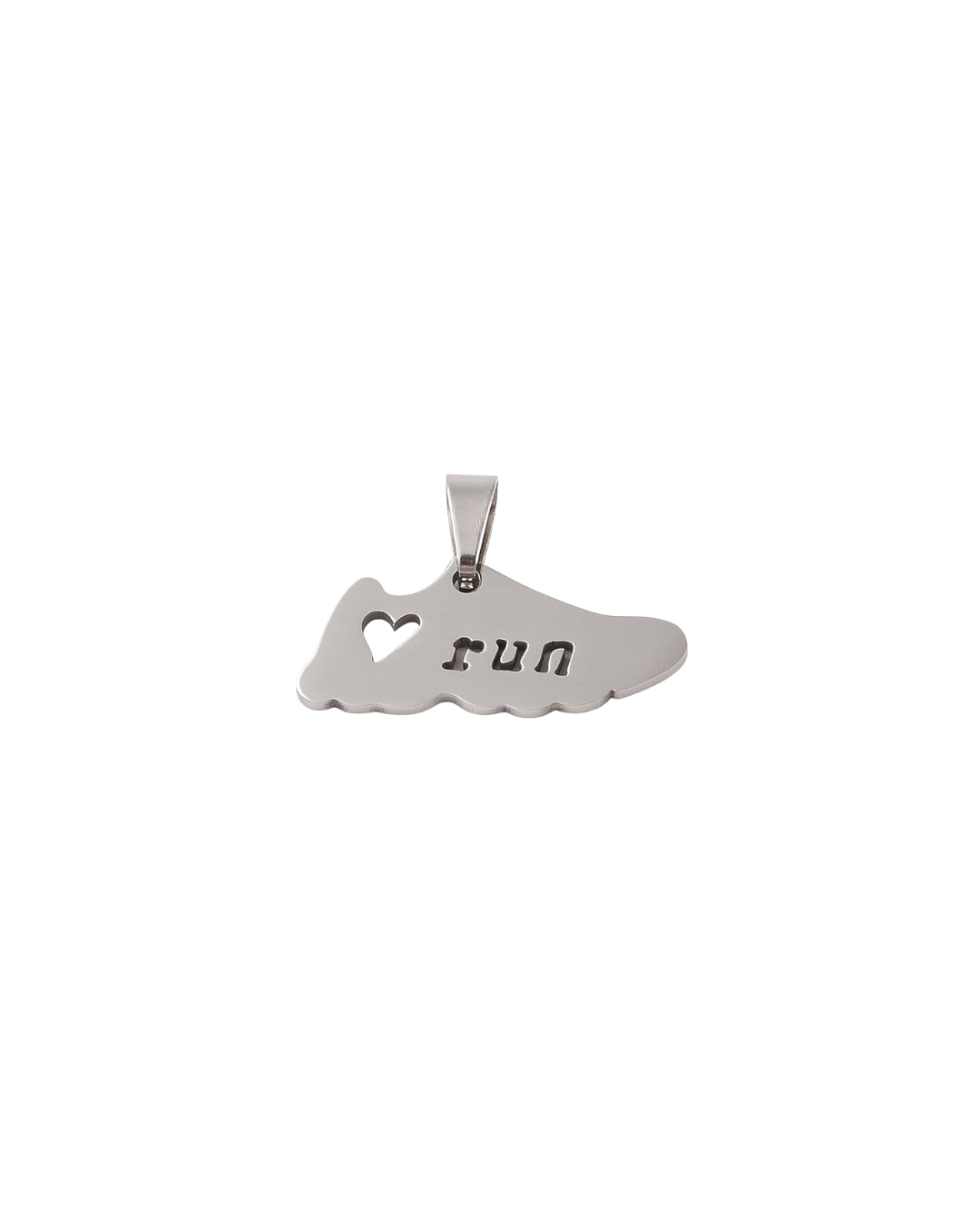Silver Love To Run Shoe Charm