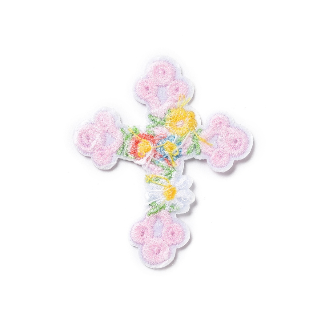 Back View of the Floral Cross Patches