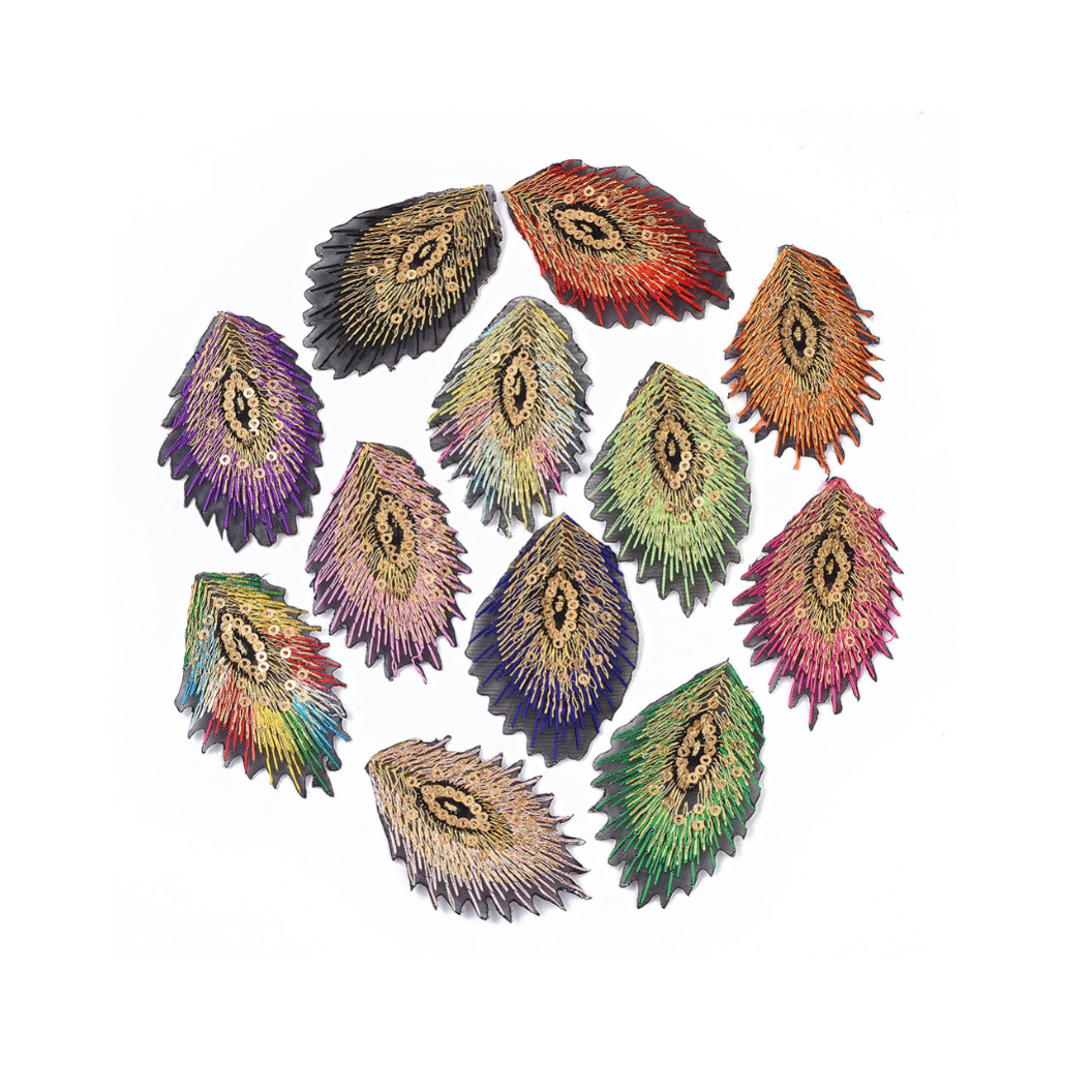 Front View of the Peacock Feather Patch | Assorted