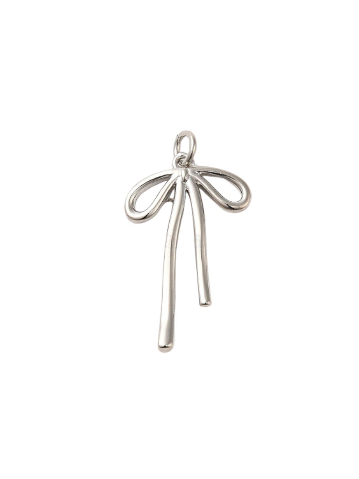 Silver Bow Charm