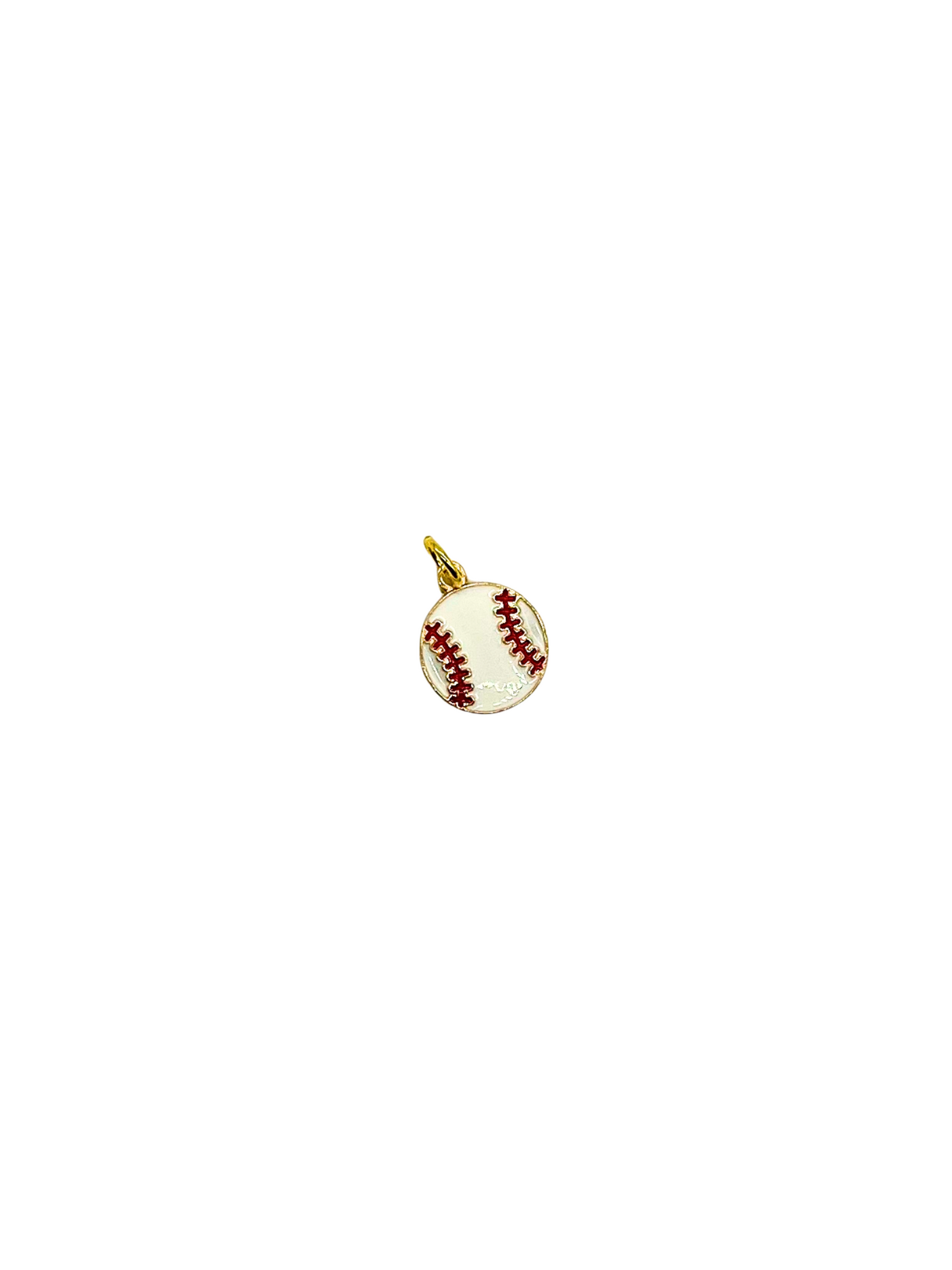 Front of the Enamel Baseball Charm