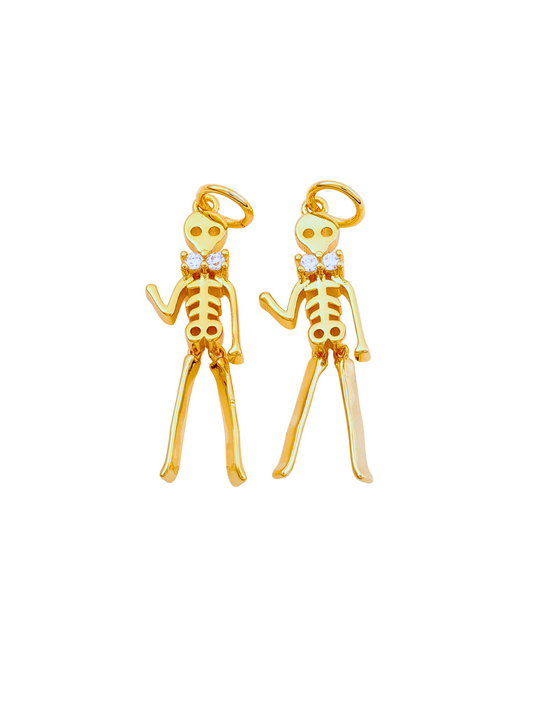 Gold Dangly Bowtie Skeleton