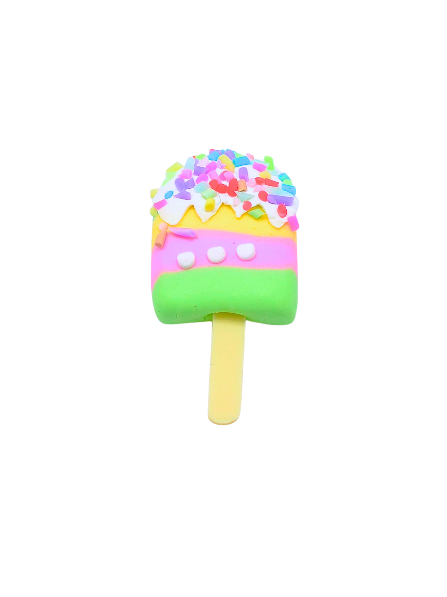 Front view of Dipped Popsicle Lanyard Charm