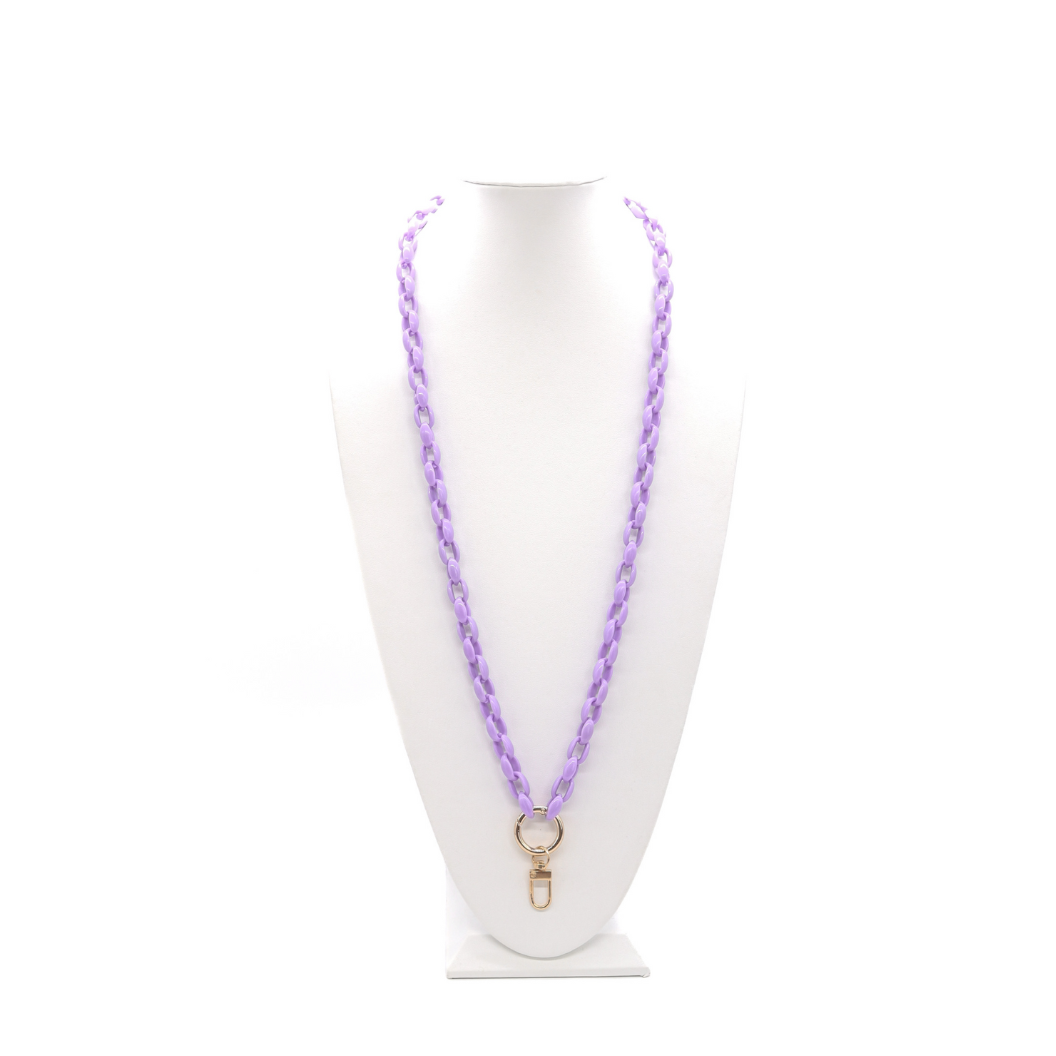 Pastel Purple Lanyard Charm Necklace
