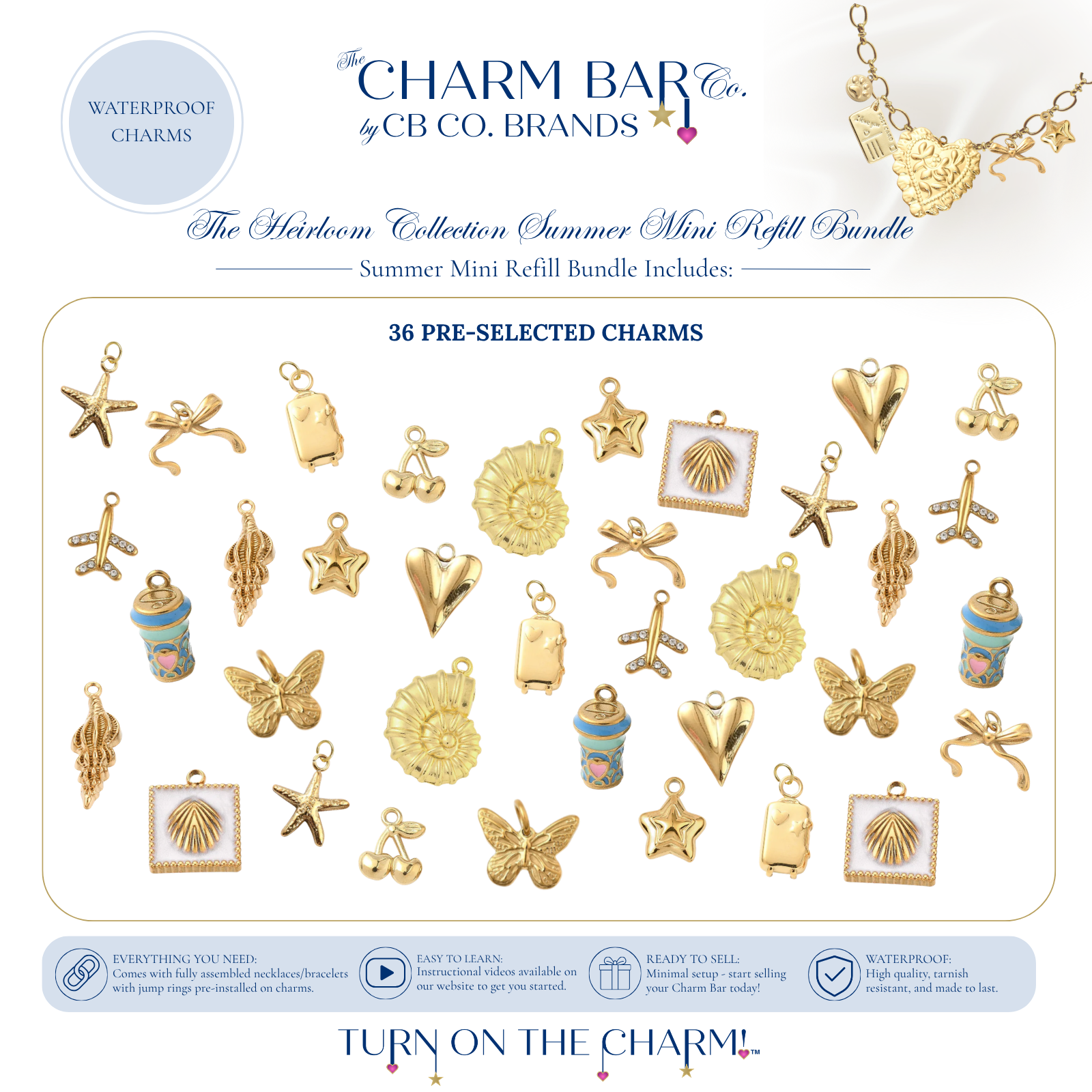 Gold Heirloom Collection Summer Mini Refill Bundle - Waterproof Stainless Steel