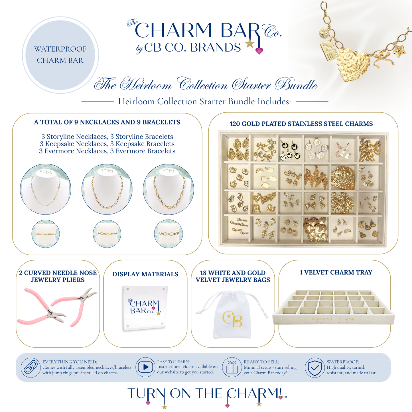 Gold Heirloom Collection Starter Bundle | Waterproof Stainless Steel
